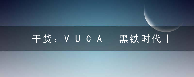 干货：VUCA 黑铁时代丨定制景观设计的逻辑体系深度分享